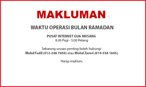 WAKTU OPERASI BULAN RAMADAN 2019